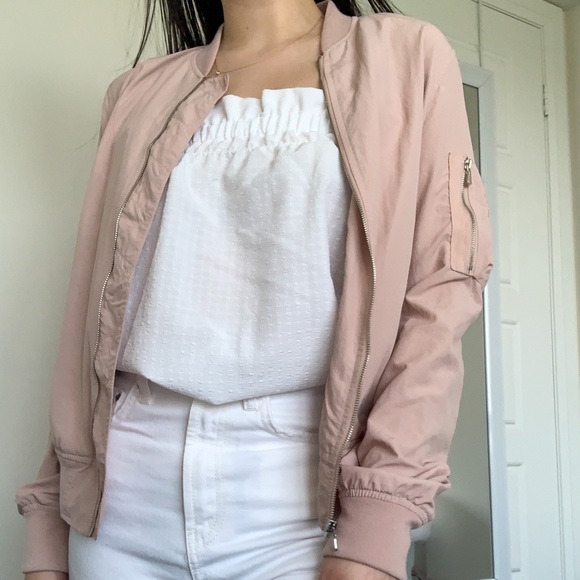 Zara Basic Pink Bomber - Picture 1 of 2
